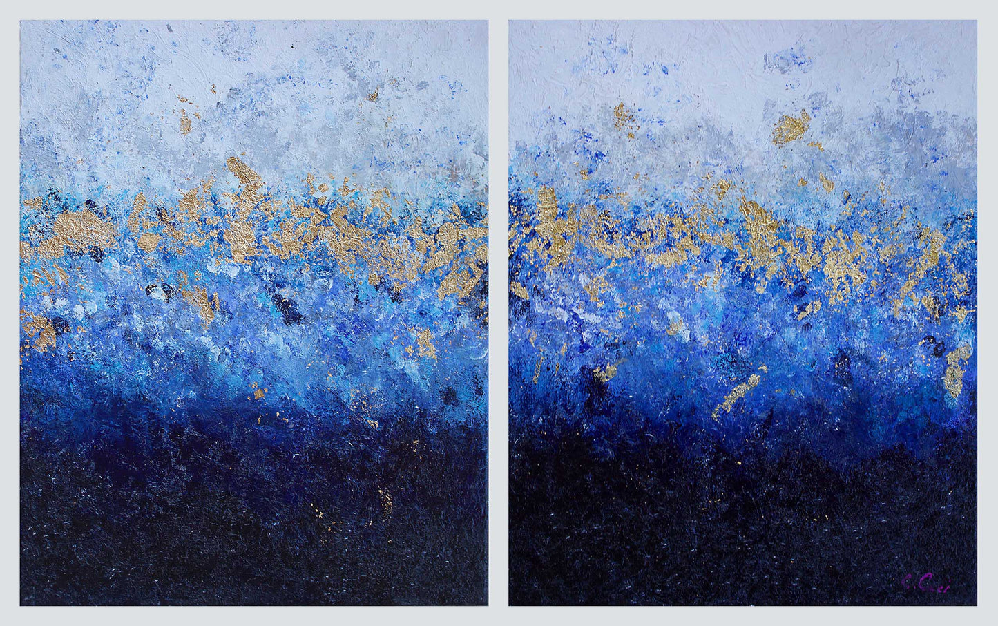 Galactic Diptych (2  16"x20" Canvas Panels)